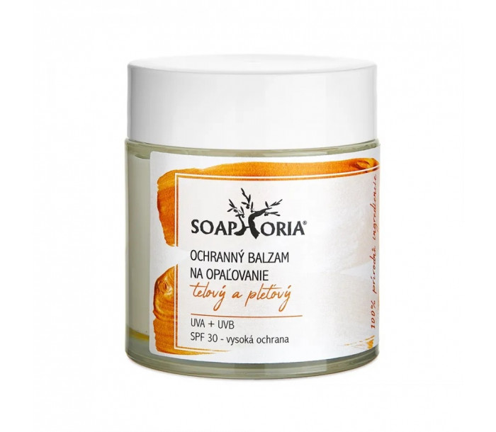 Ochranný telový a pleťový balzam na opaľovanie s SPF 30 - vysoká ochrana 100ml