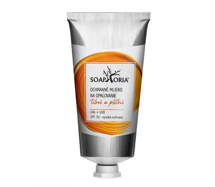Ochranné telové a pleťové mlieko na opaľovanie s SPF 30 - vysoká ochrana 75ml